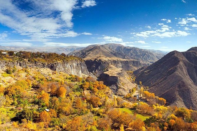 Garni Temple and Geghard Monastery - private tour from Yerevan - 4 hours - Charent’s Arch and the view toward Mount Ararat