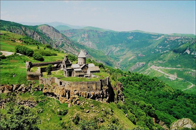 Group Tour: Shaki waterfall, Tatev monastery & ropeway, Hin Areni winery - Tatev Monastery, fortress and religious center