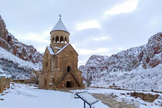 Multi-Day Winter Sightseeing Tour in Armenia - Noravank brings red stone and winter color