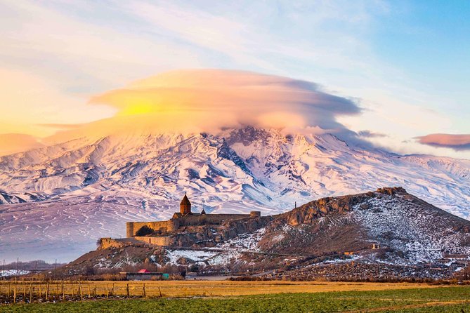Private Tour to Garni Temple, Geghard & Khor Virap Monasteries, Azat Reservoir - Khor Virap and the long view to Ararat
