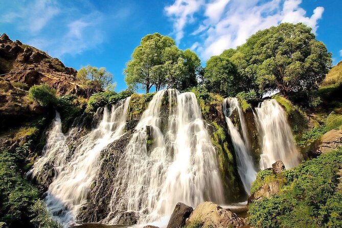 Private tour to Hin Areni winery, Shaki waterfall, Tatev monastery, Karahunj - Wings of Tatev Across the Gorge